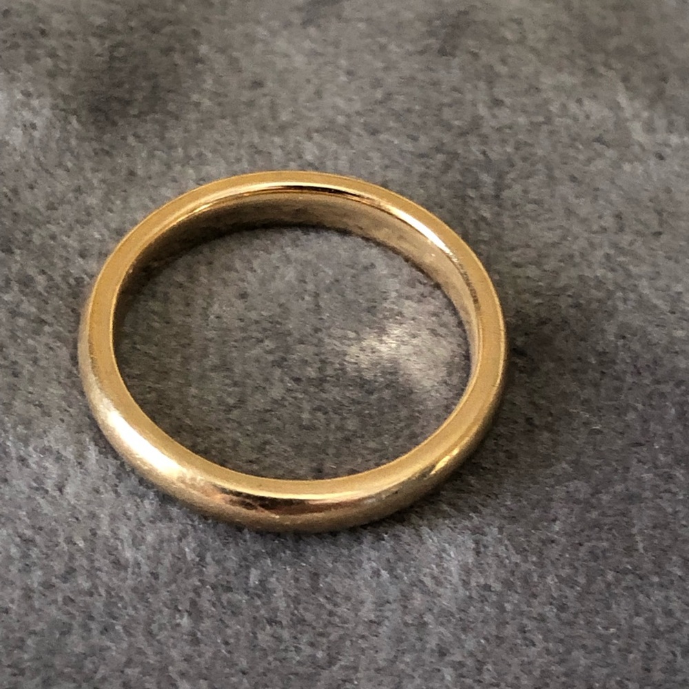 Wedding band 14K solid yellow gold ring size 6